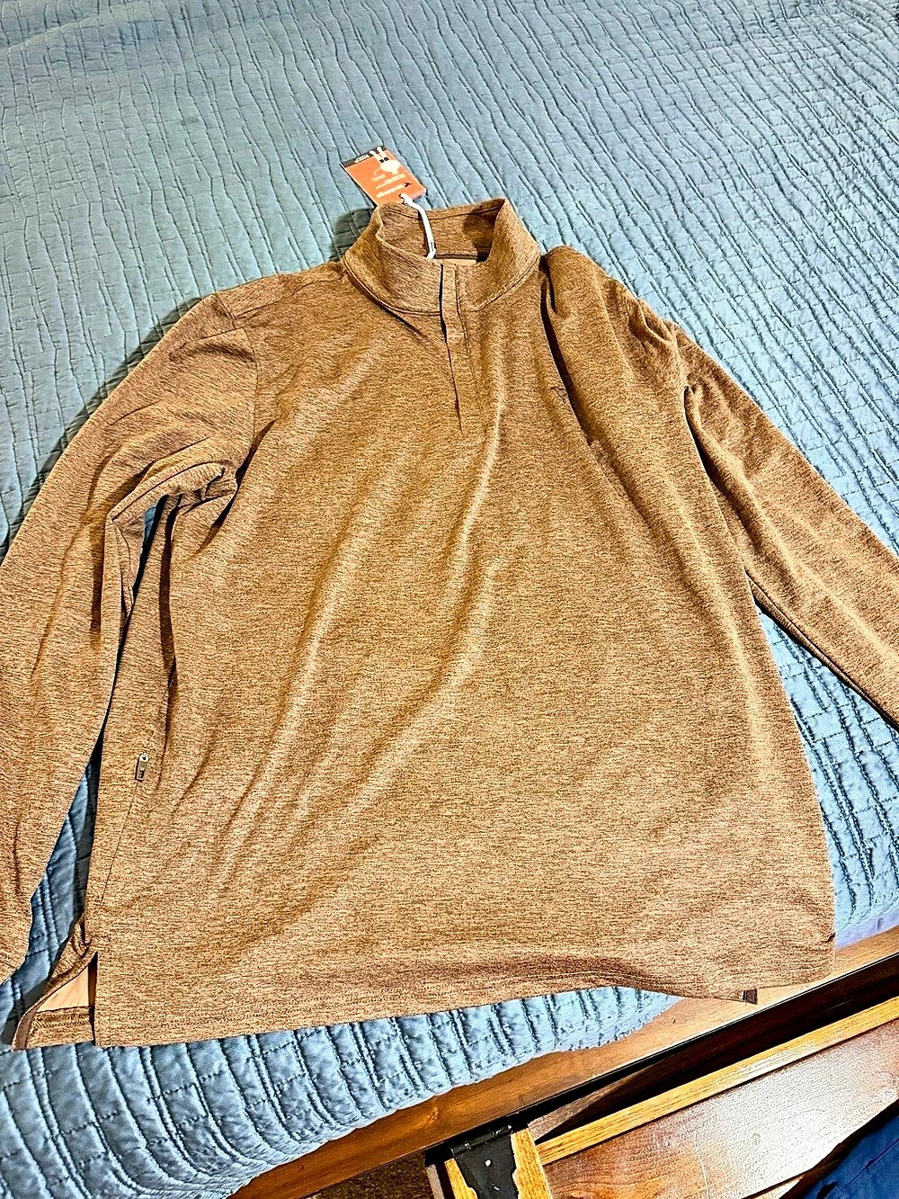 birddogs Men's Last Lined Q-Zip Brown Large